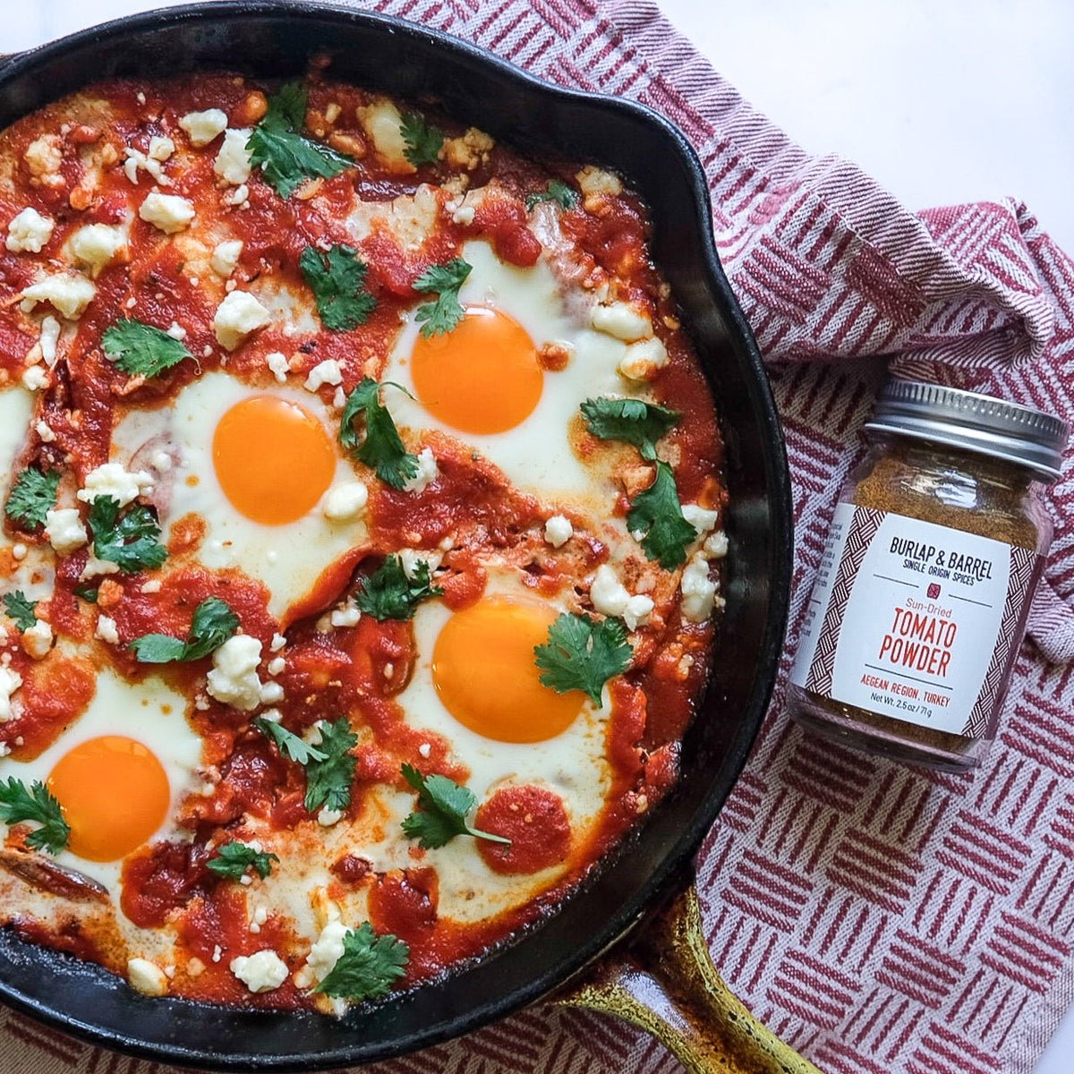 Shakshuka made with Sun-Dried Tomato Powder